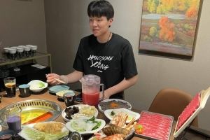 吃好料🥩杨瀚森在拉斯维加斯饭店享受火锅&烤肉 与球迷亲切合影